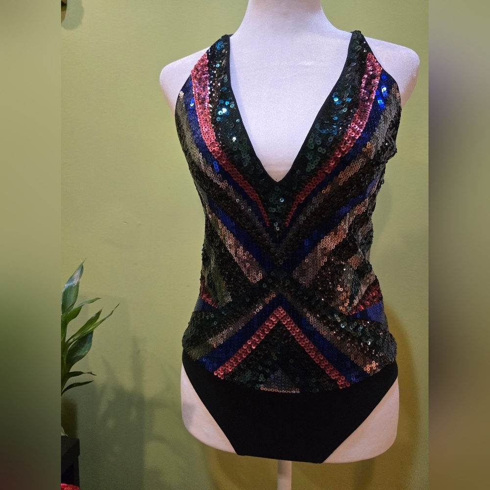 Express Sequin Multicolor Bodysuit